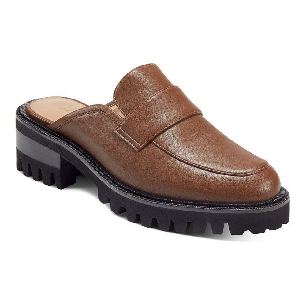 Brown Leather Mules